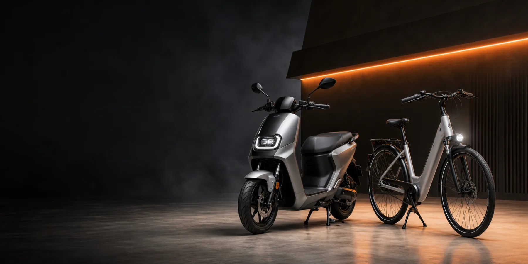 Sepeda dan motor listrik SEMOLI di showroom